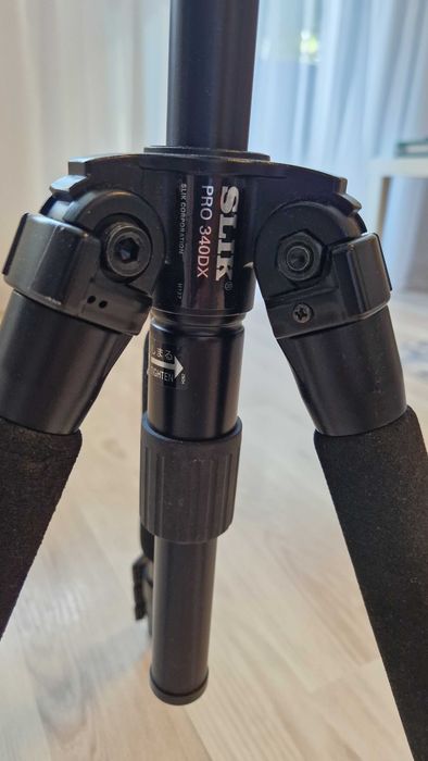 Statyw fotograficzny Slik Pro 340DX + Głowica 3D Slik SH-705E – Stan BDB!