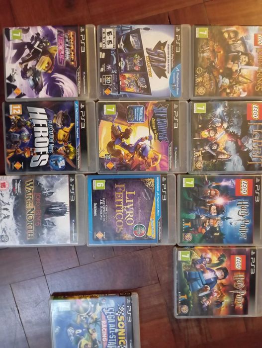 Jogos PS3 - Vendidos individualmente (Preço indicativo da média)