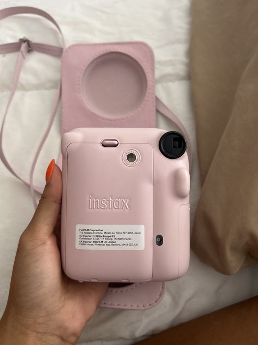 Máquina Fotográfica Instantânea FUJIFILM Instax Mini 12 Rosa com capa