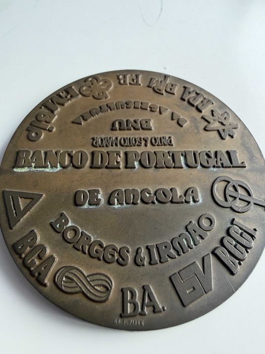 medalha comemorativa oficial em bronze- Nacionalização da Banca em Portugal