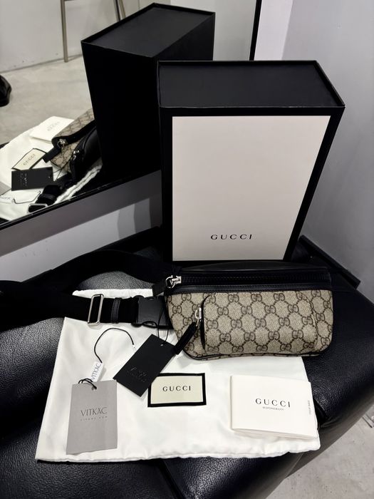 Gucci Nerka Belt Bag Men Monogram Nowa