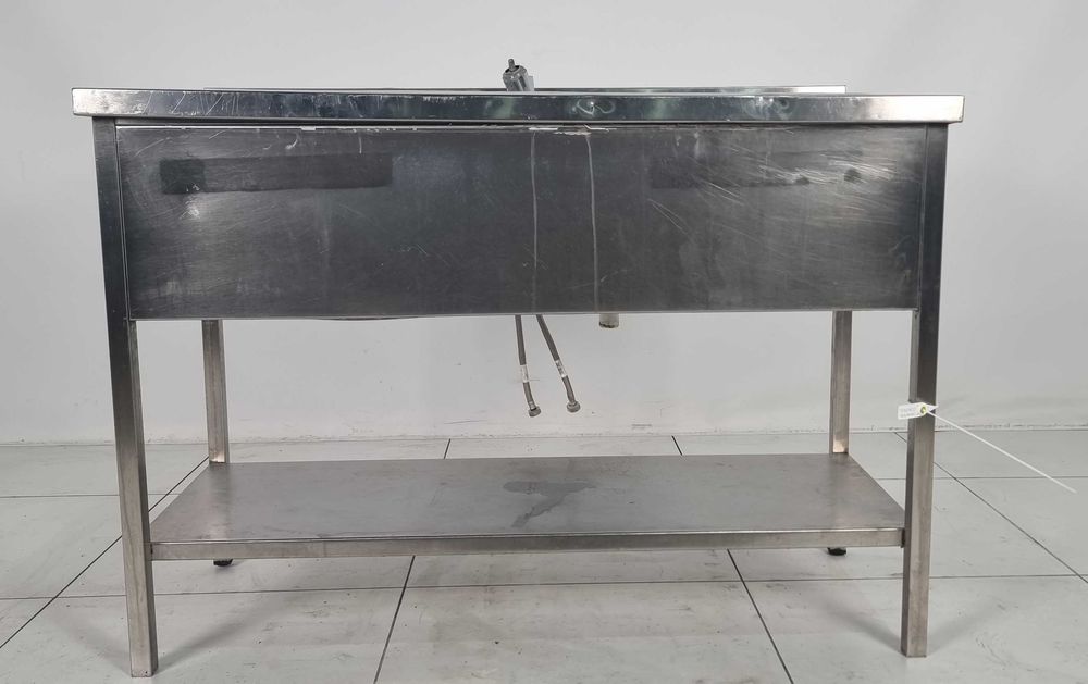 Мийка двохсекційна з нержавіючої сталі, 1200х600х850 мм., Б/у 93167978