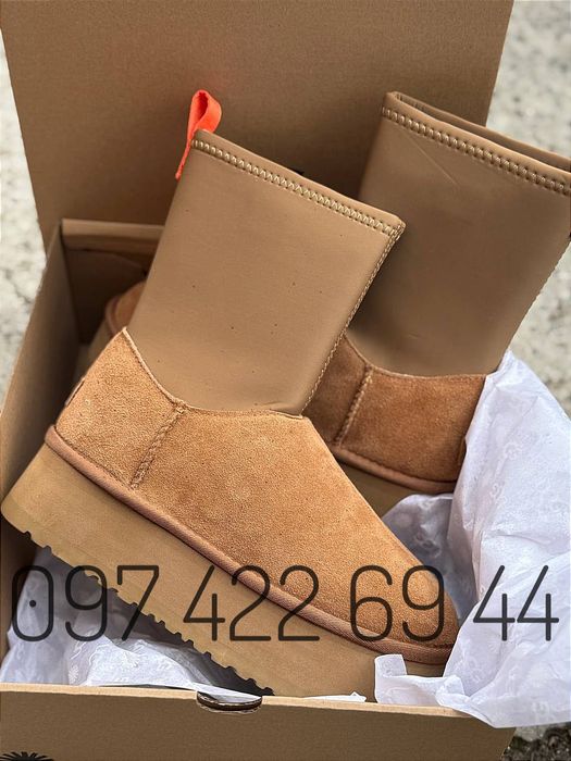Уггі UGG CLASSIC DIPPER Black /Chestnut Жіночі Уггі на Платформі Угги