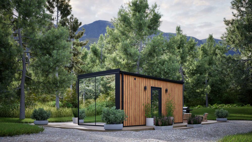 Mirror House Uran 20 Całoroczny dom mobilny PREMIUM lustrzany dom.