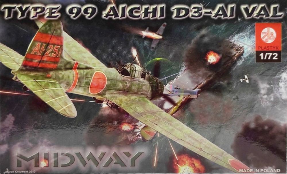 Model do sklejania samolot Type 99 Aichi D3 -A-1 Plastyk S055