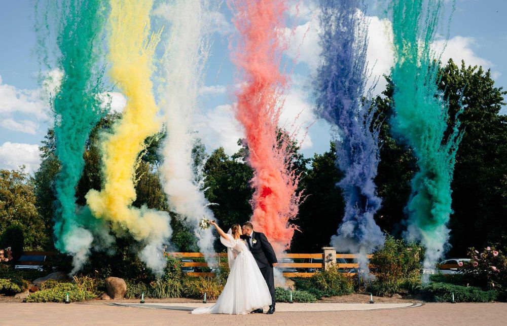 Atrakcje weselne obsługa eventów ciężki dym fotobudka 360 miny dymne