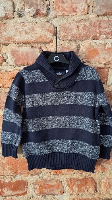 Sweter sweterek 92 C&A cieply granatowy