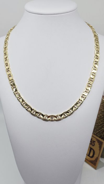 Złoty łańcuszek splot Gucci dmuchany próba 585 14k