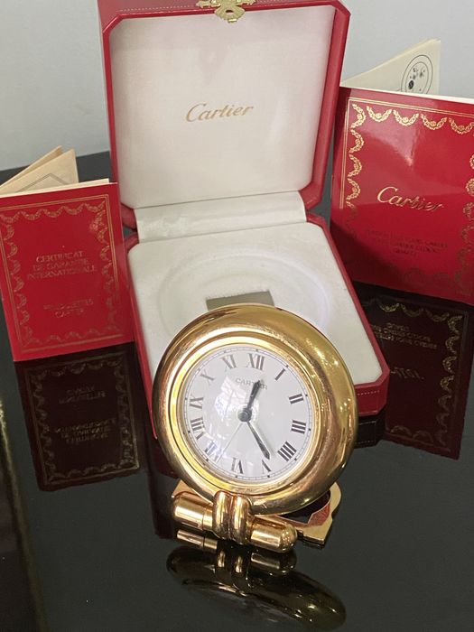 Despertador CARTIER 'Coliseu' Dourado