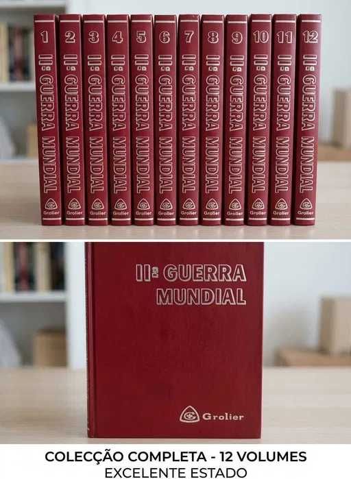 Coleção Segunda Guerra Mundial Grolier 12 Volumes