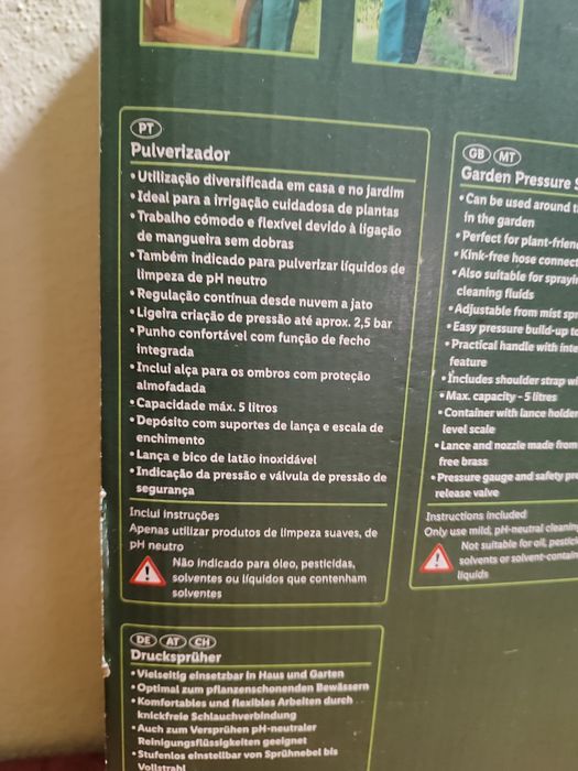 Pulverizador bomba de pressão com manómetro