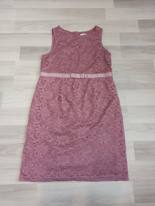 Elegancka koronkowa sukienka ciążowa wesele ASOS ma termitu 38 M różow