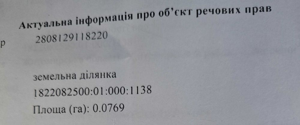 Продам земельну ділянку
