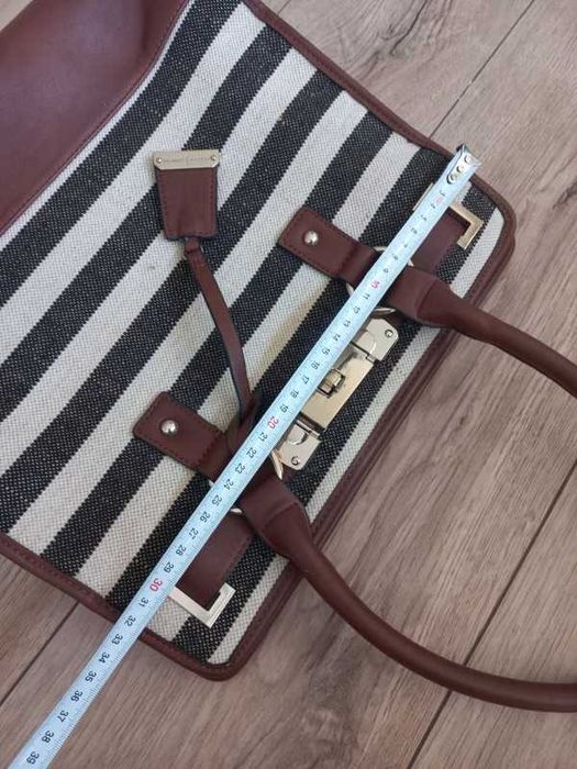 Jasper Conran torebka do ręki na ramię pasy bawełna juta