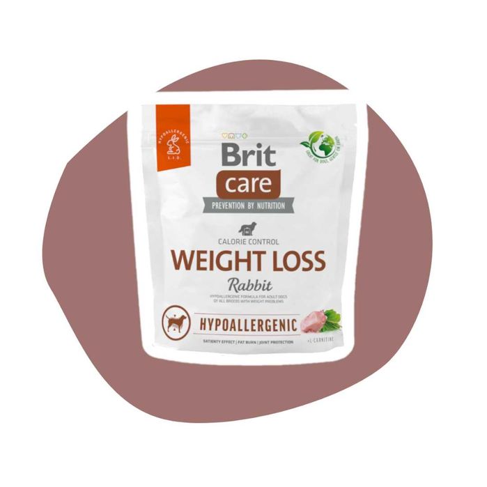 Brit Care Dog Hypoallergenic Weight Loss Rabbit 1kg Królik hipoalergiczna dla dorosłych psach wszystkich ras z nadwagą i tendencją do tycia