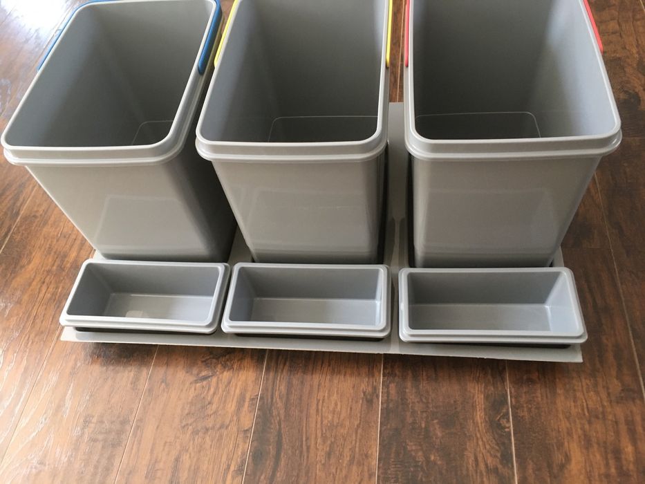 Segregator sorter na smieci recykling 3 kosze wklad do szuflady