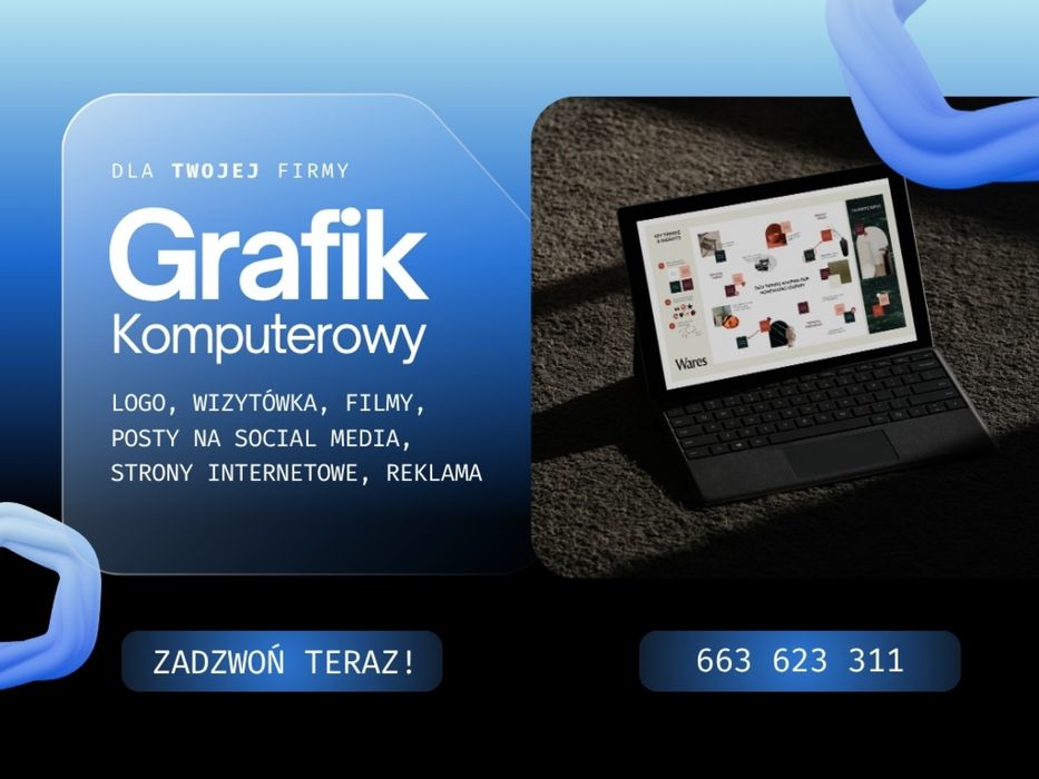 Grafik Komputerowy Twojej Firmy Logo Strona internetowa film reklama