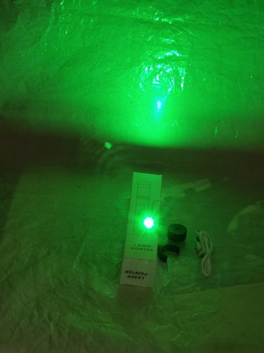 Laser zielony duży zasięg.Ładowany z USB -C.
