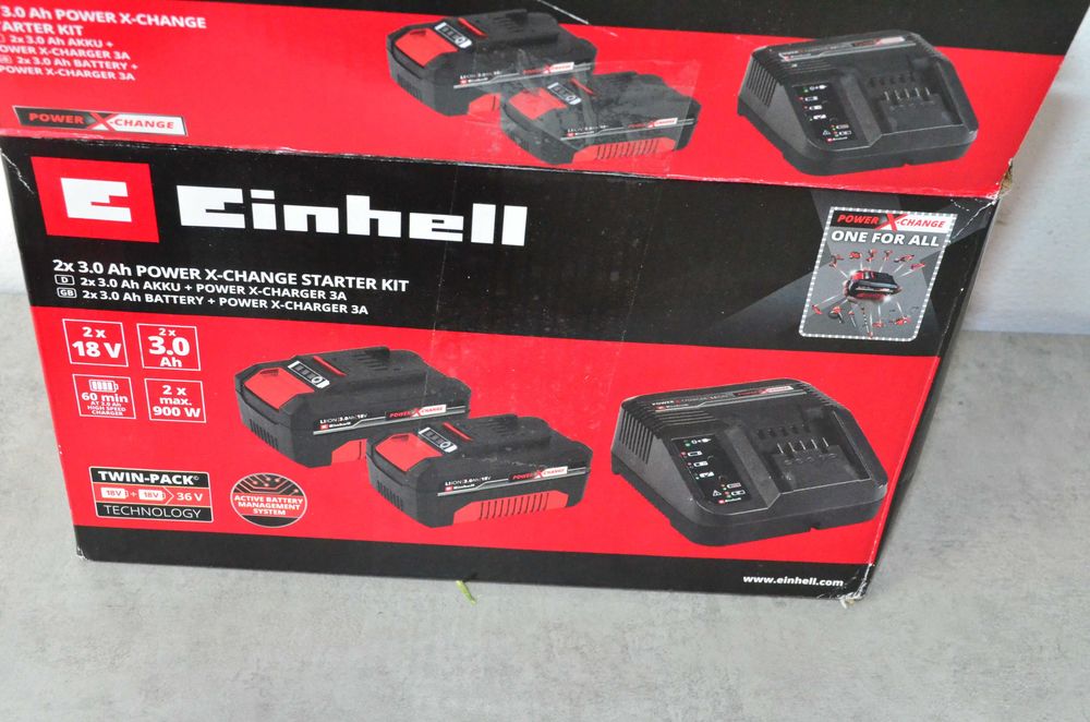 Zestaw akumulatorów + ładowarka 18V 2×3,0Ah PXC Einhell