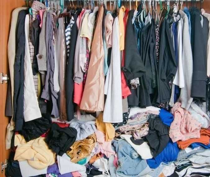 Ubrania S/M damskie worek torba karton