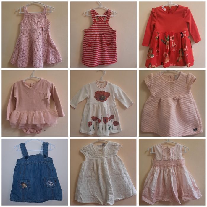Набір лот пакет 9 шт суконь 6-12 міс плаття на дівчинку сукня дитяча