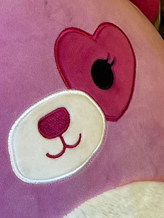 SQUISHMALLOWS PIESEK różowy SAGER maskotka przytulanka  30CM SERDUSZKO