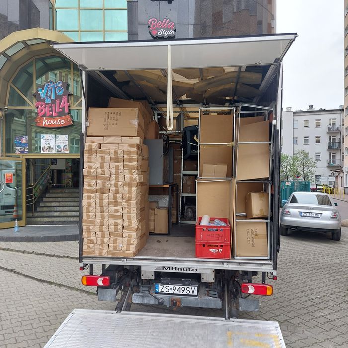 TPS MRÓZ Transport Przeprowadzki Serwis tragarze bus wynajem bagażówka