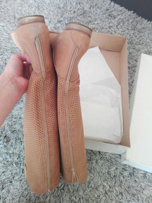 Buty ażurowe skóra
