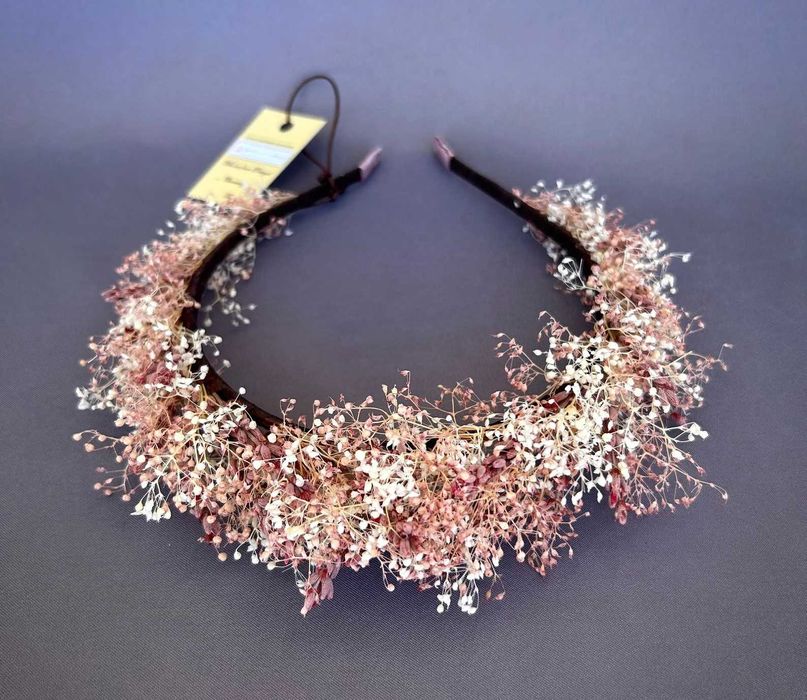 Bandolete artesanal com flores secas