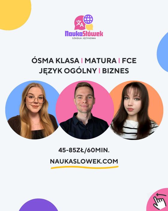 Zajęcia / korepetycje z języka angielskiego online. Fv.