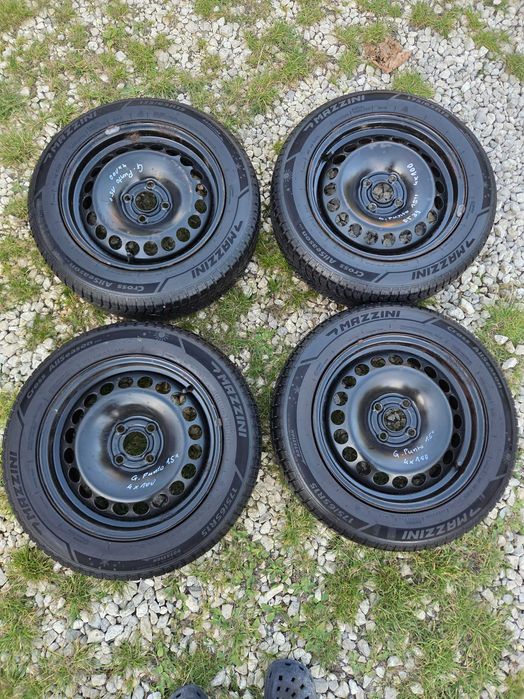 Grande Punto Corsa Meriva dot 0225 koła całoroczne / zimowe felgi stalowe 15 4x100 ET39 opony 175/65/15 jak nowe