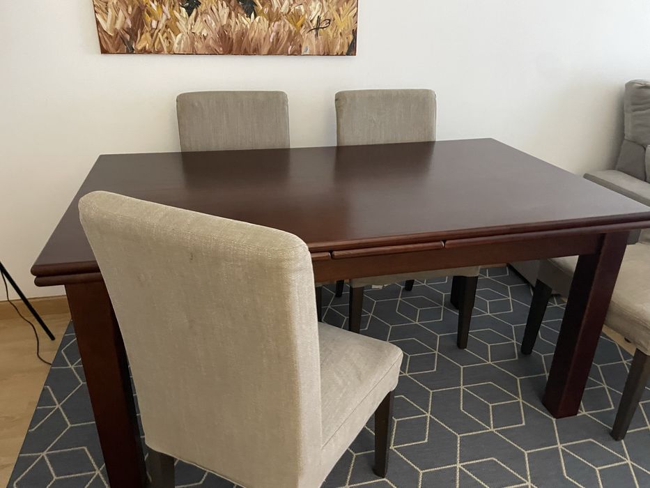 Mesa grande madeira maciça como nova