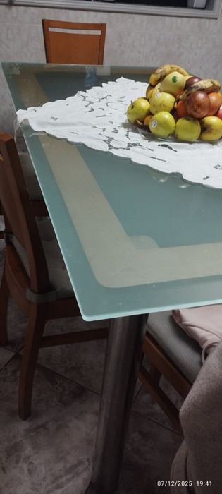 Mesa cozinha pés inox