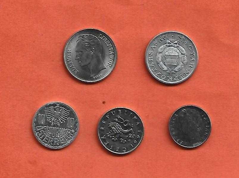 Lote 5 Moedas Estrangeiras