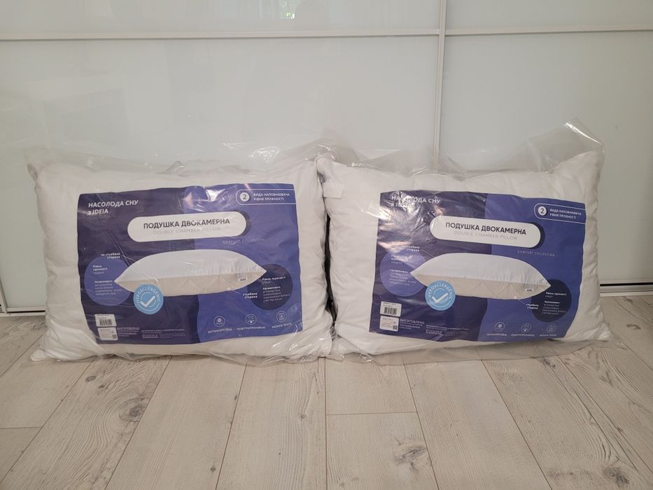 Подушка для сна IDEIA Двухкамерная Искусственный Пух.Подушки