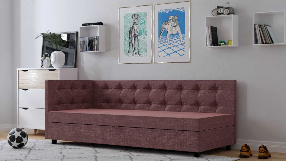 sofa tapczan z pojemnikiem na posciel 80