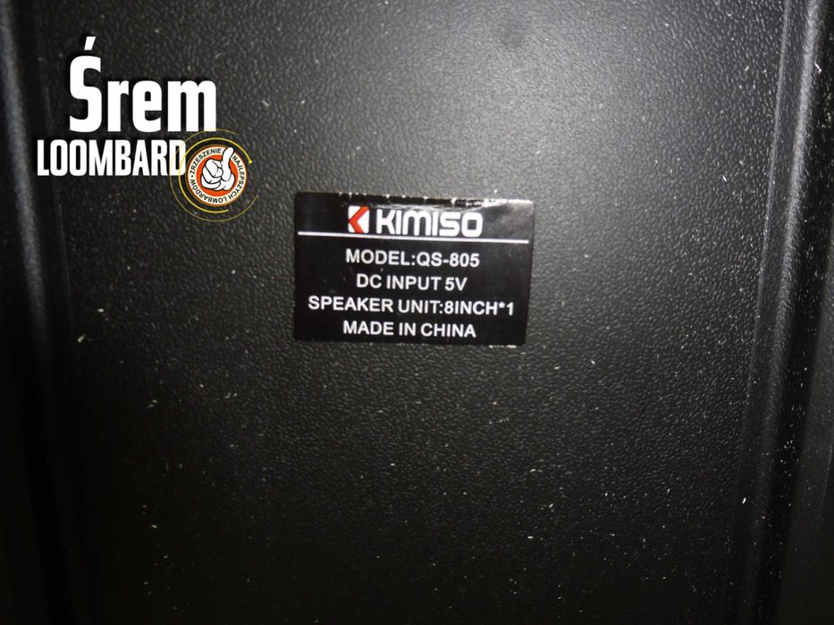 Głośnik Kimiso QS-805, MIKROFON, KABEL ZASIL, Stan Db!