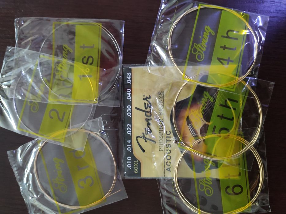 Fender струны акустической гитары металлические фосфорная бронза