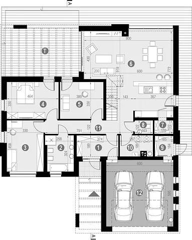 Projekt domu parterowego z poddaszem Homekoncept 29