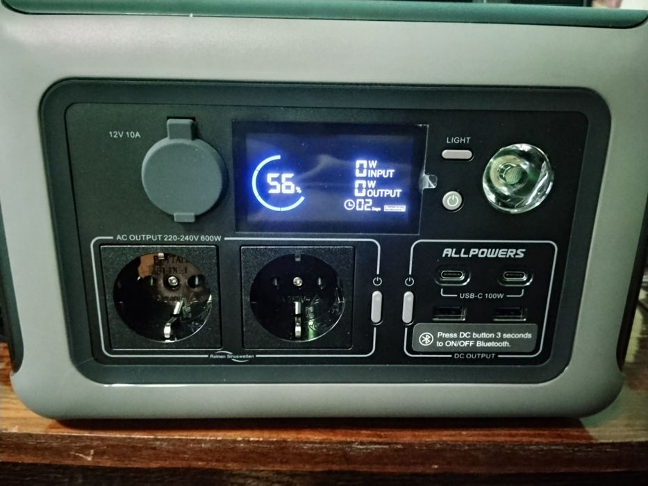 Зарядна станція Allpowers R600, 600w/1200w, 299 Wh, lifepo4.