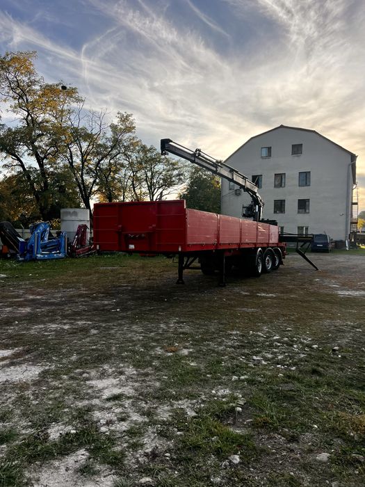 Напівпричіп KWB з краном-маніпулятором HIAB 180 R F4, 3 осі SAF Intrax
