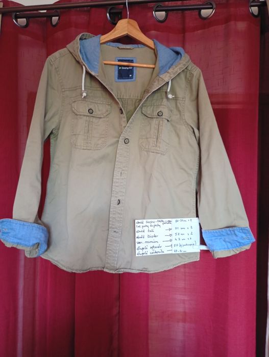 Bluza ,katana z kapturem bawełniana beżowa M