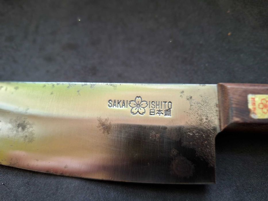 Nóż japoński Sakai Ishito santoku stal węglowa