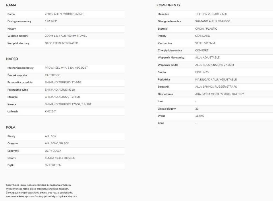Rower 28 Trekkingowy Tabou Kinetic 2.0 W 3 Kolory Nowość 2025