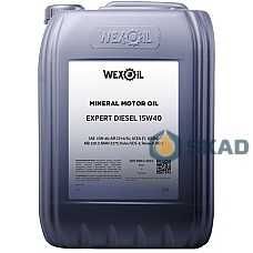 Масло моторное 15W-40, 10W-40 Wexoil Expert Diesel Eurooil 20л/кан 208л/кан