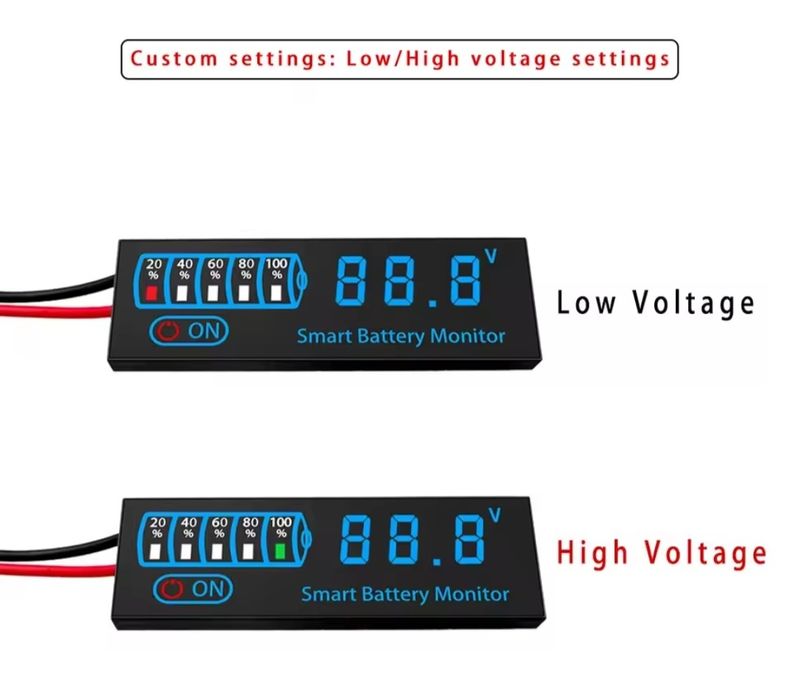Вольтметр емкости батареи DC 7 - 55 V. Универсальный 3S - 14S.