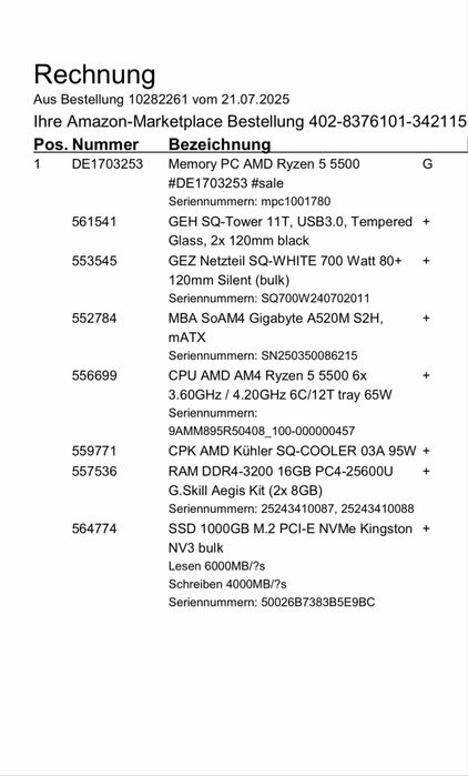 PC Gaming Ryzen 5 5500  6X  4,2   GHz, RTX  4060 8GB,, 16GB DDR4  SSD