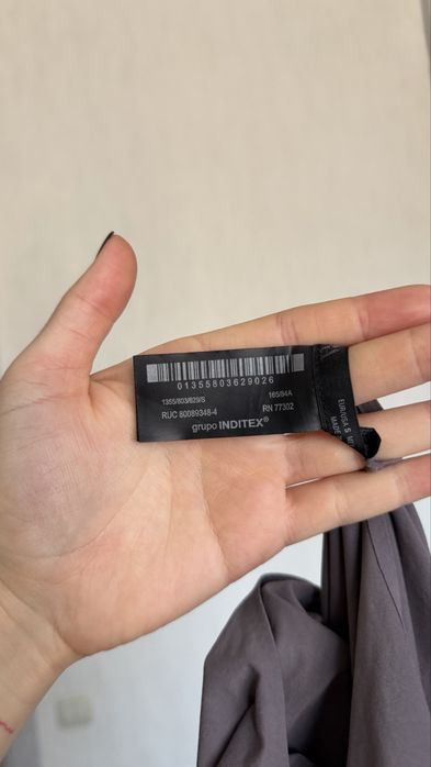 Zara боді поліамід s бузковий/сірий новий