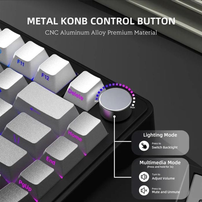 Механическая клавиатура Attack Shark X85 (Чёрно-белый градиент)