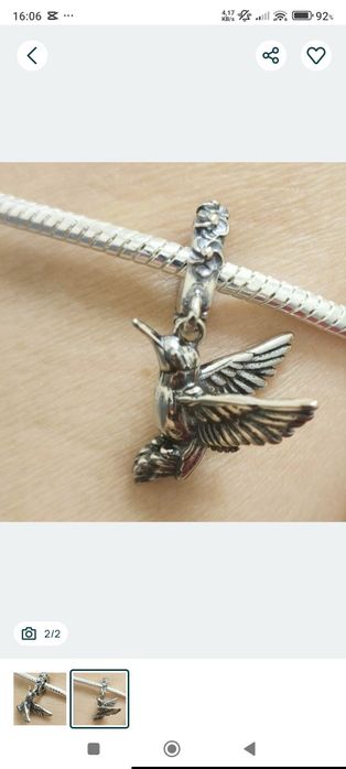 Zawieszka srebrna Koliberek próba 925